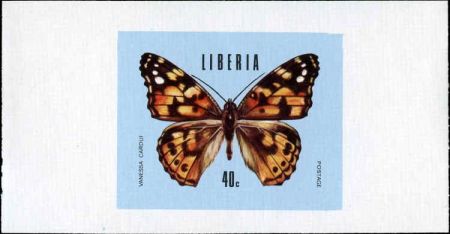 Liberia 1974  683 - 688, C204 Trial Color Imperfs, blue background