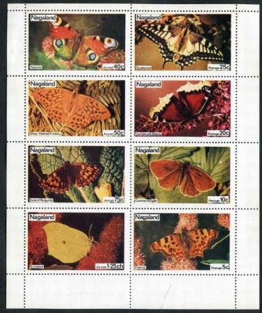 Nagaland 1974  2  M/S of 8 NH, perf and imperf