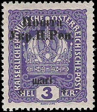 Western Ukraine 9 F - VF NH  1919 3H Stanyslavic