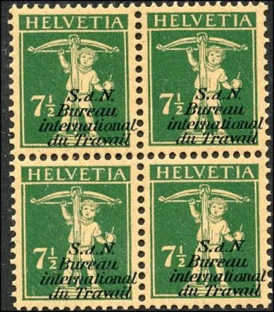 Switzerland Officials 3O5 XF NH Mint Block