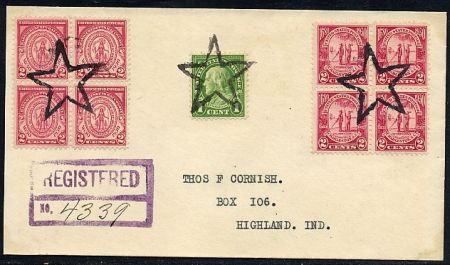 US Illinois, Monmouth 632, 682, 683 Fancy Cancel Cover, Star