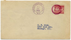 US Illinois, Washington Park 716 Fancy Cancel Cover, Leap Year
