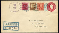 US Illinois, Worth 641, 685, 688, U429 Fancy Cancel Cover, Ornate W