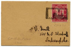 US Indiana, Castleton 683 Fancy Cancel Cover, Castle cancel