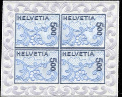 Switzerland 1075 VF NH Embroidered Scarce Sheet of 4