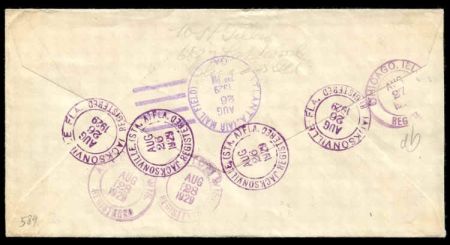 US Florida, Jacksonville 577, 631, 632, 657, C7  Fancy Cancel Cover