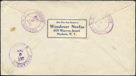 US New York, Hudson 295, 510 Fancy Cancel Cover