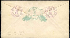 US Illinois, Chicago Ridge 734 Fancy Cancel Cover, Pinwheel, Leaf