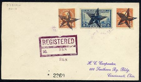 US Ohio, Osborn 650, 637 Fancy Cancel Cover, Star