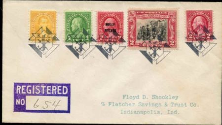 US Kentucky, Ed 552, 554, 562, 646, 651 Fancy Cancel Cover,  Knights of Columbus