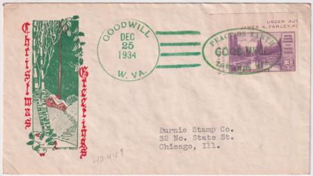 US West Virginia, Goodwill 750a Fancy Cancel Cover