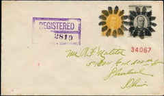 US Wisconsin, Appleton 559, 562 Fancy Cancel Cover, Sun