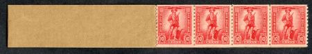 US WS12 - WS13 War Savings Stamp VF NH Printed Leader strips of 4