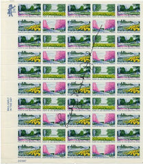 US 1365 - 1368 Autographed Sheet, Lady Bird  Johnson