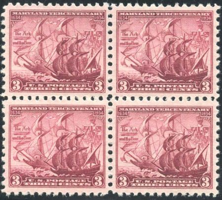 US 736c Error VF - XF Carmine Lake PSE Cert