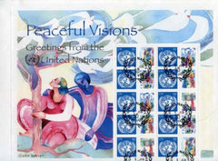 UN Personalized Sheets S19 Peaceful Visions NY 931 Full Sheet  canceled