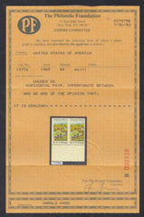 US 1370a Error F - VF NH Pair Imperf Between