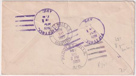 US Arkansas, Fifty-Six 634, 650, 681 Fancy Cancel Cover, Solid Numerals