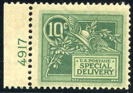 US E7 Special Delivery F - VF 2 plate number singles cv $130+