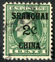 US Shanghai Overprint K1 F - VF Used  cv $70