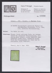Switzerland 18 Hinged Used Renggli Cert