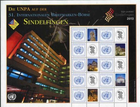 UN Personalized Sheets S54 Vienna 538 2013 .70 Sindelfingen