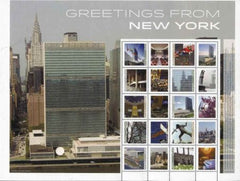 UN Personalized Sheets 2015 NY 1112 $1.20 Greetings