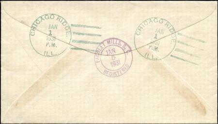 US Illinois, Chicago Ridge 654 Fancy Cancel Cover, Wreath