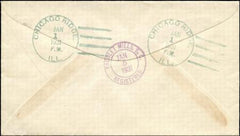 US Illinois, Chicago Ridge 654 Fancy Cancel Cover, Wreath