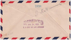 US 1931 Earle Ovington Autograph on Cover with C12
