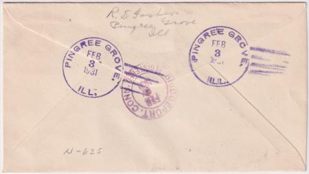 US Illinois, Pingree Grove 552, 558, U522 Fancy Cancel Cover