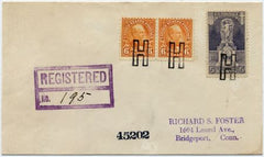 US Indiana, Hamlet 628, 638  Fancy Cancel Cover, "H"