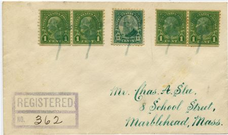 US Indiana, Highland 597, 622  Fancy Cancel Cover, Clover, Clover