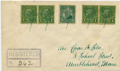 US Indiana, Highland 597, 622  Fancy Cancel Cover, Clover, Clover
