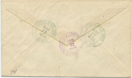 US Indiana, Highland 597, 622  Fancy Cancel Cover, Clover, Clover