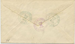 US Indiana, Highland 597, 622  Fancy Cancel Cover, Clover, Clover