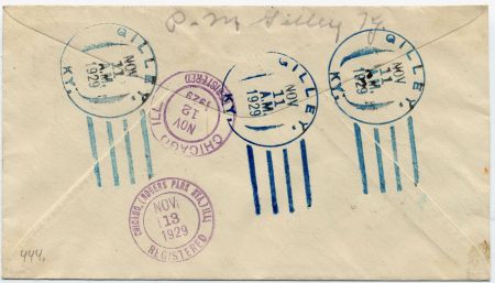 US Kentucky, Gilley 563, 645, 684 Fancy Cancel Cover