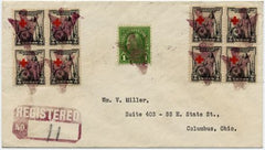 US Ohio, Columbus 632, 702  Fancy Cancel Covers, Arrows