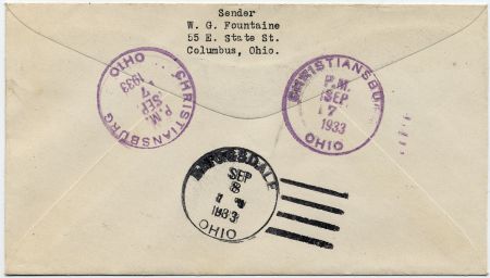 US Ohio, Columbus 632, 702  Fancy Cancel Covers, Arrows