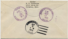 US Ohio, Columbus 632, 702  Fancy Cancel Covers, Arrows
