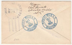 US South Carolina, Pacolet Mills 633, 636, 642 Fancy Cancel Cover, solid "PM" in blue