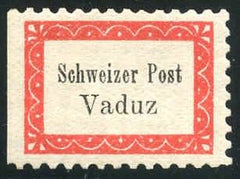 Liechtenstein Mi 1B XF/NH Botenpost