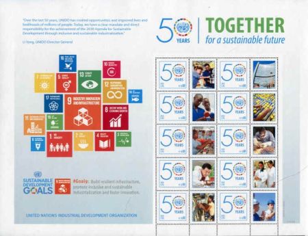UN Personalized Sheets 2016 Vienna 585 UNIDO Anniversary
