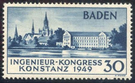 German Occupation - Baden 5N41a VF - XF NH Type II  cv $475
