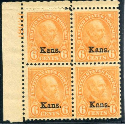 US 0664 Ave LH Plate Block 18037 LL cv 450.00