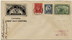 Canada 1932 Scott 192-194 Early Airmail  Cover Signed by the Postmaster