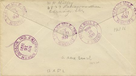 US Indiana, Twelve Mile 494, 473, 552, U429  Fancy Cancel Cover