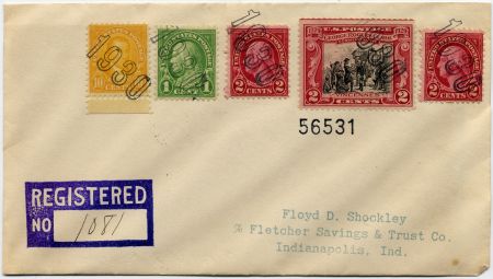 US Indiana, Winchester 632, 634, 642, 651  Fancy Cancel Cover