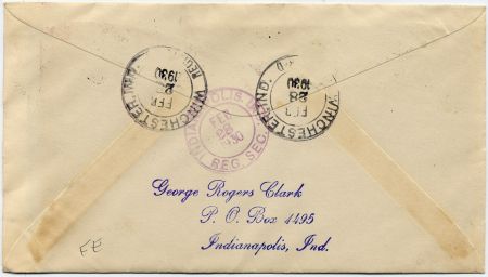 US Indiana, Winchester 632, 634, 642, 651  Fancy Cancel Cover