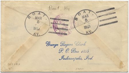 US Kentucky, Boat 632, 634, 642  Fancy Cancel Cover, Boat